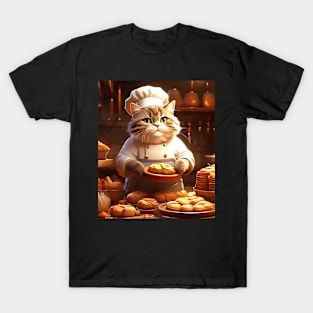 Cat Bakery, Graphic Design With Animals T-Shirt